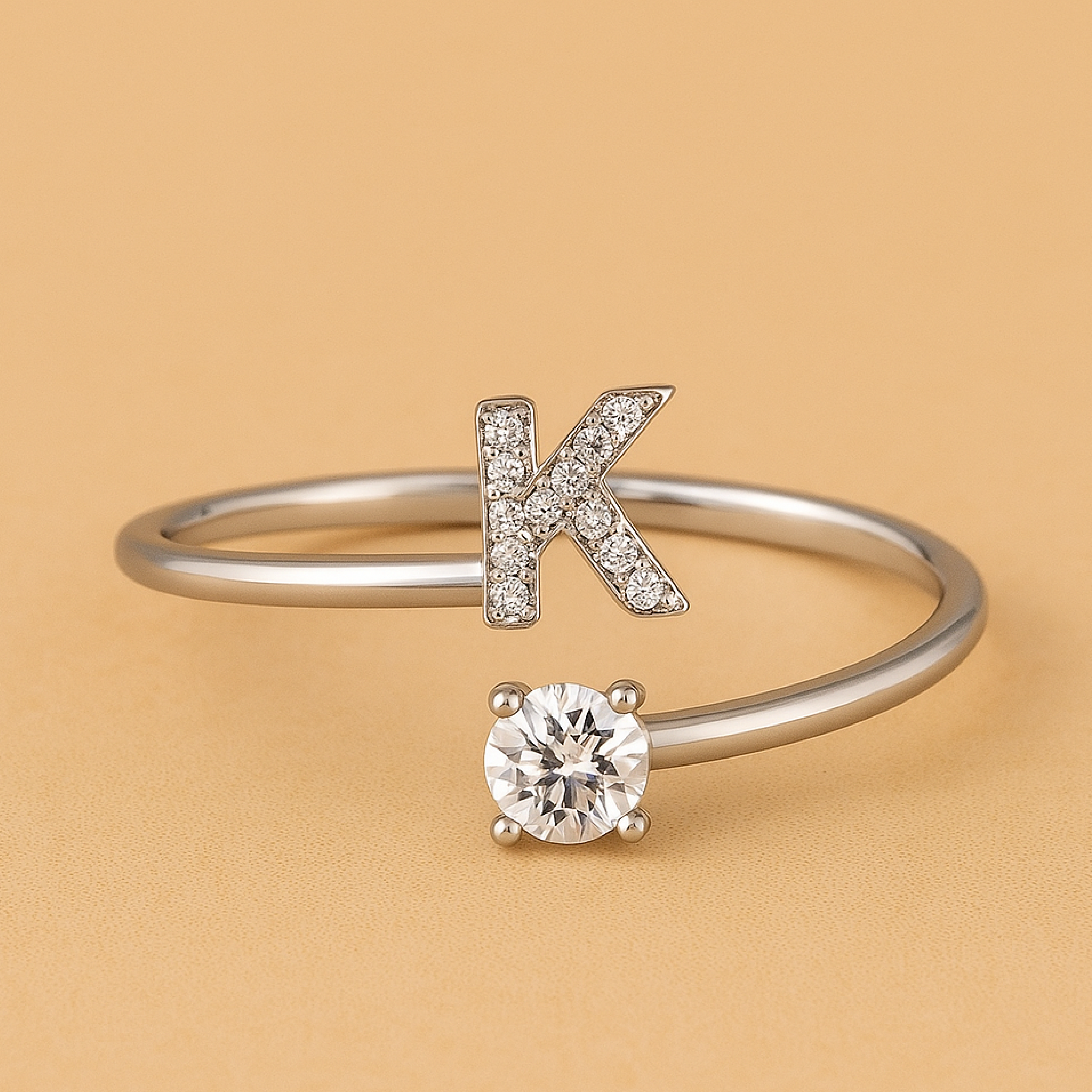 Domitilla Rosanera Initial Bracelet in White Gold
