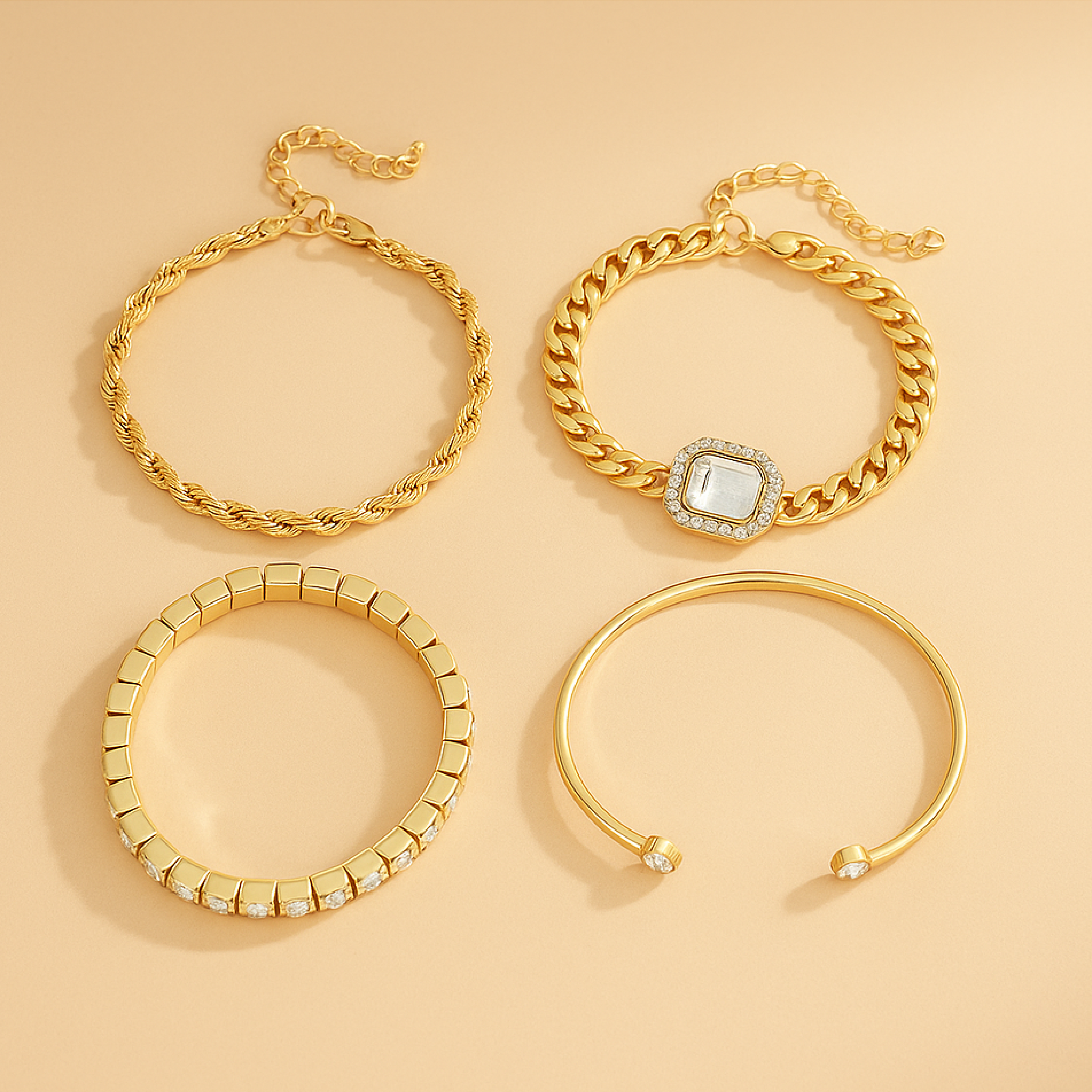 Domitia Calvina Bracelet Set – Gold Elegance