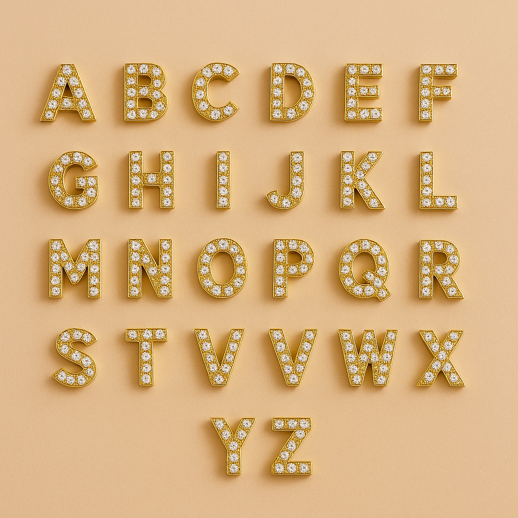 Initial Stud Earring in Gold